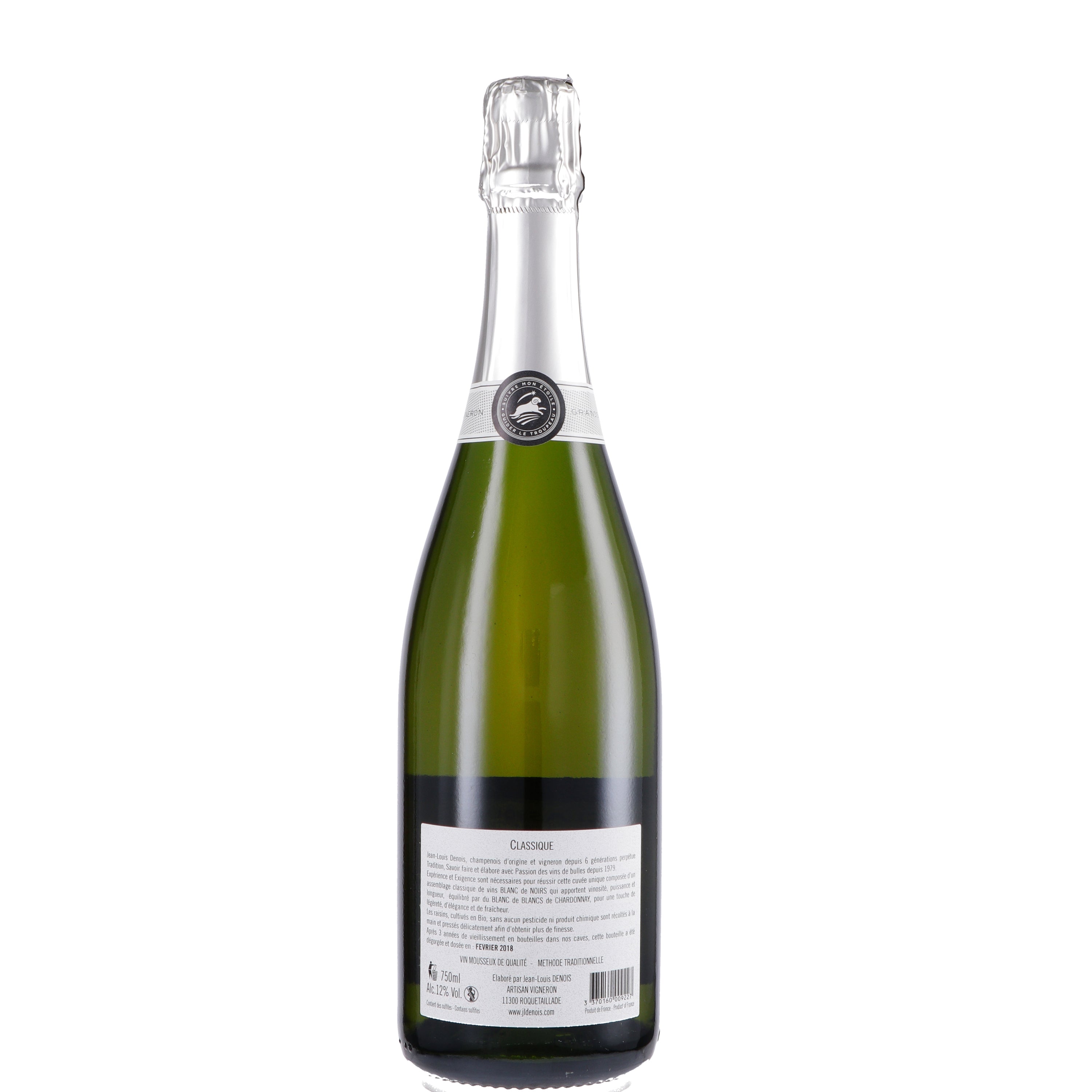 Vin Mousseux de Qualité Classique Brut - Jean Louis Denois