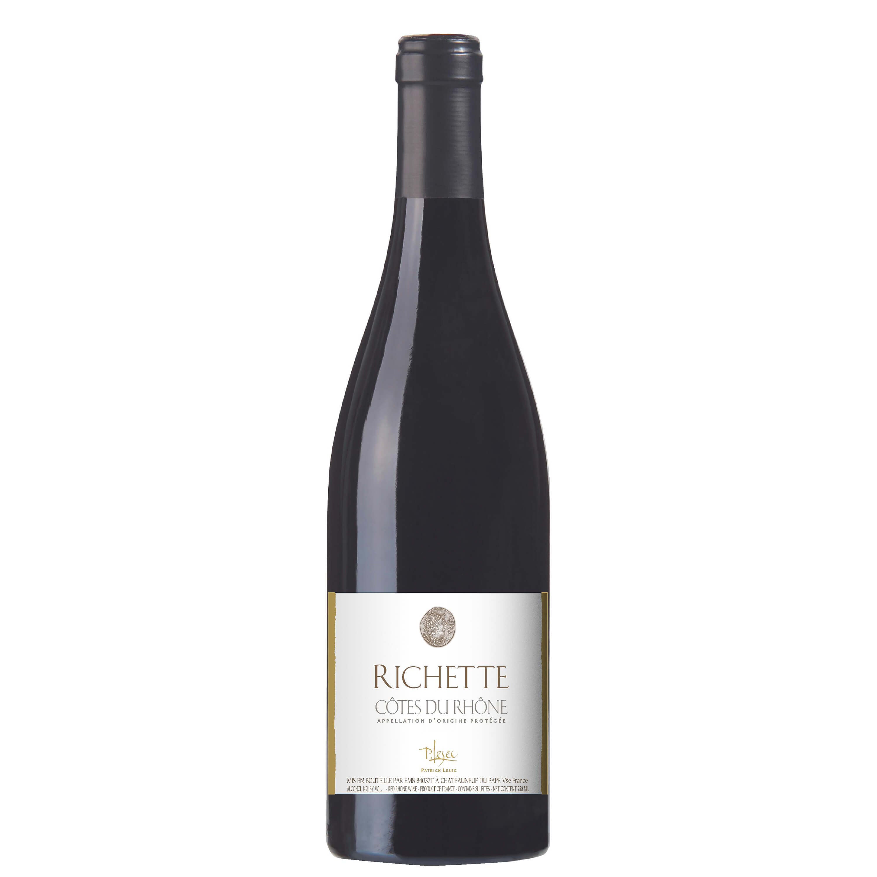 Côtes du Rhône Rouge "Richette" 2020 - Patrick Lesec