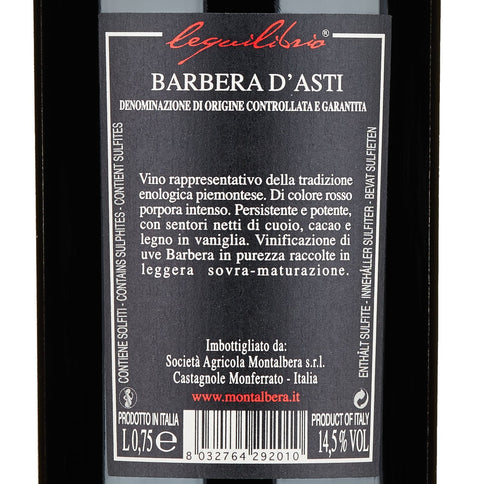 Barbera d'Asti DOCG "Lequilibrio" 2021 - Montalbera