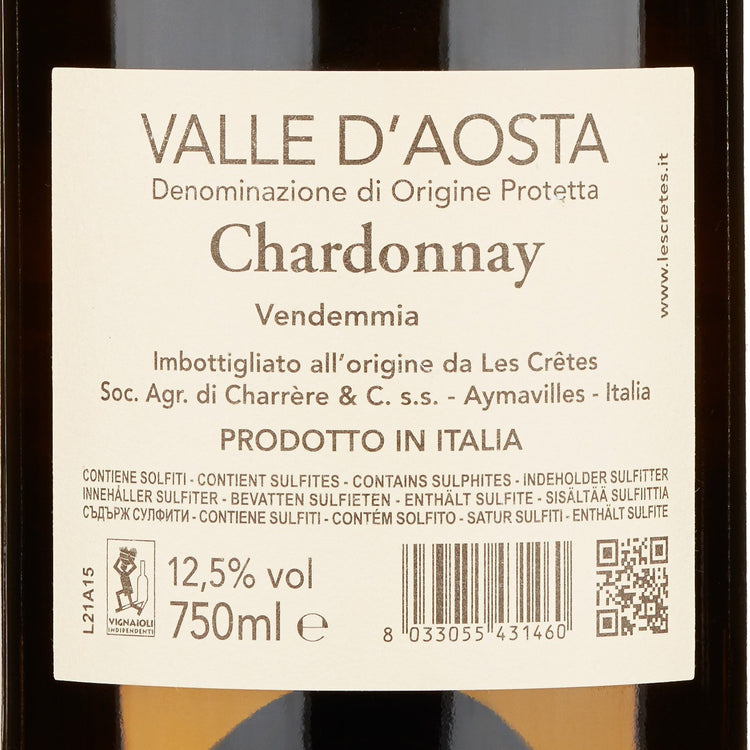 Valle d’Aosta Chardonnay DOP 2024 - Les Crêtes
