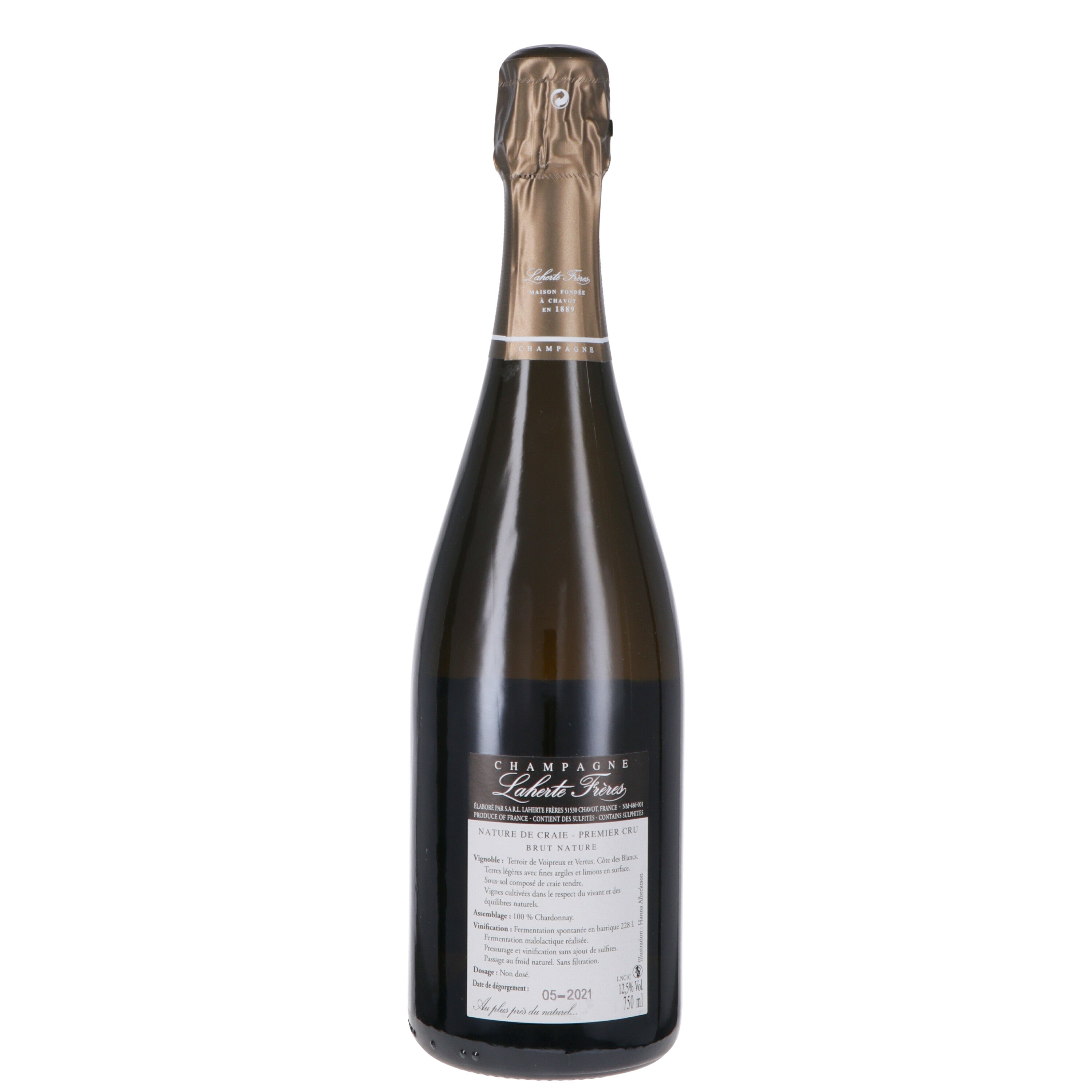 Champagne Premier Cru Blanc de Blancs Brut Nature "Nature de Craie" - Laherte Frères