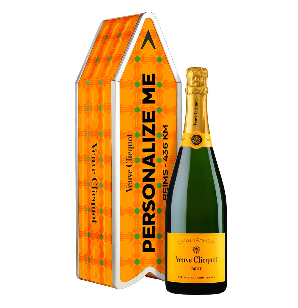 Champagne Brut Yellow Label "Hands Pattern Arrow by Yinka Ilori" - Veuve Clicquot (personalizzabile)