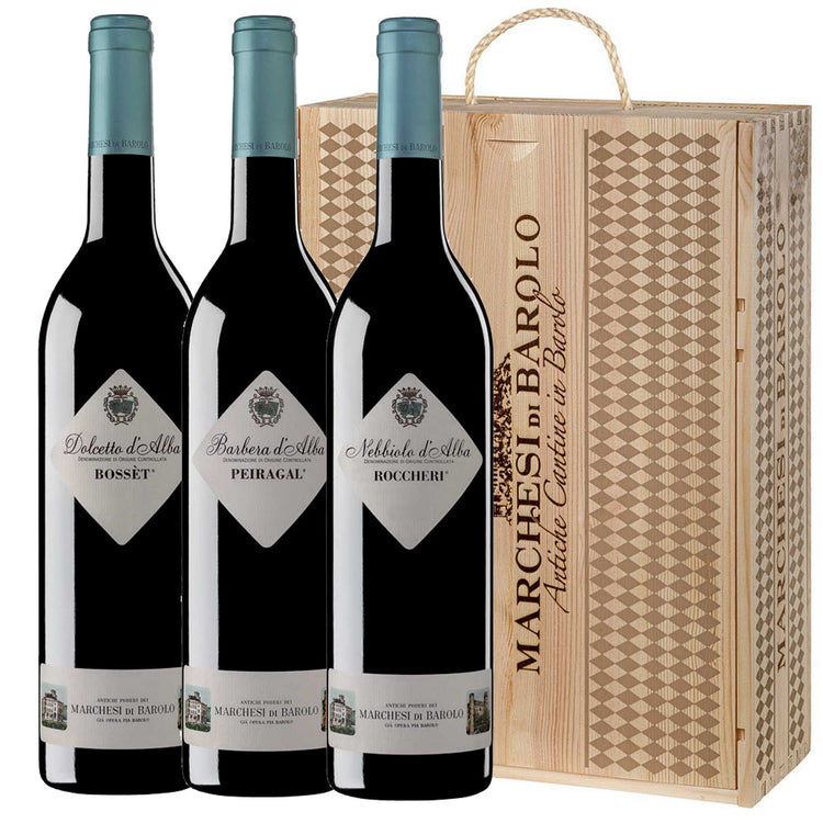 "Le Chicche" di Marchesi di Barolo (cassetta di legno 3 bottiglie)