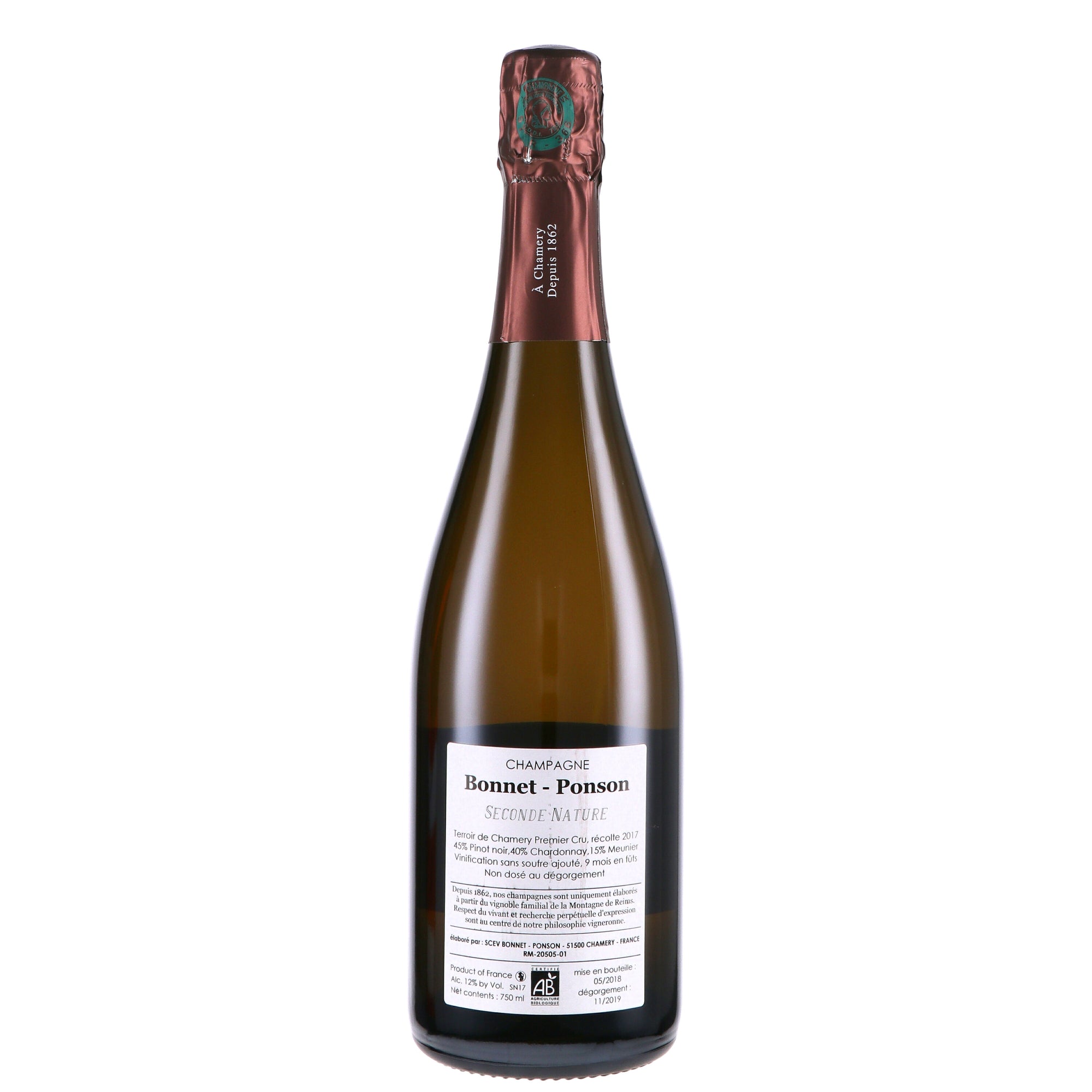 Champagne "Seconde Nature" - Bonnet-Ponson