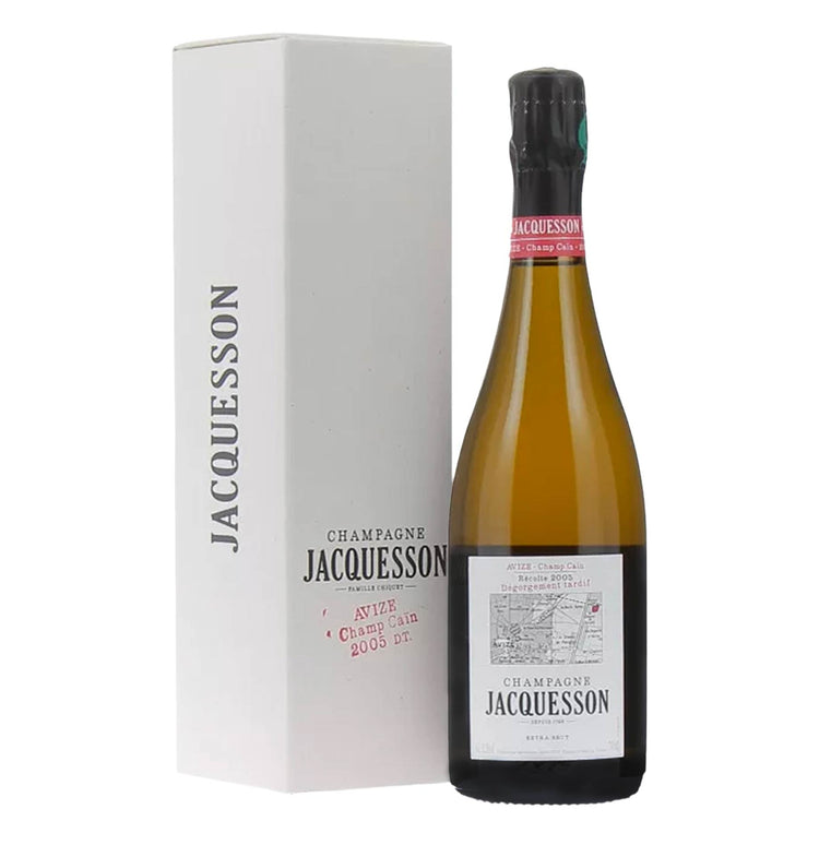 Champagne Extra Brut  Blanc de Blancs Avize Grand Cru "Champ Caïn" Dégorgement Tardif 2005 - Jacquesson (astuccio)