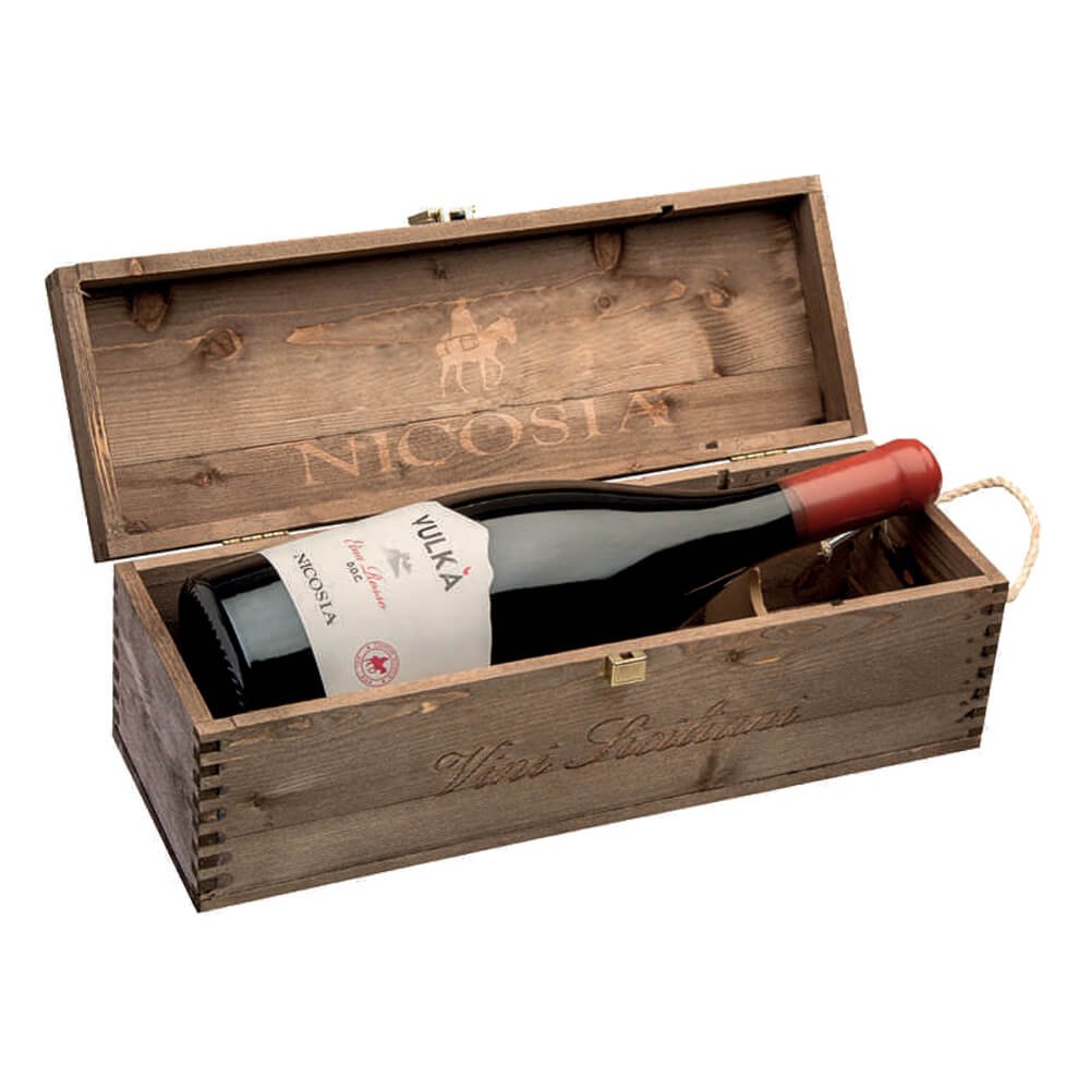 Etna Rosso DOC "Vulkà" 2022 Magnum - Nicosia (cassetta di legno)